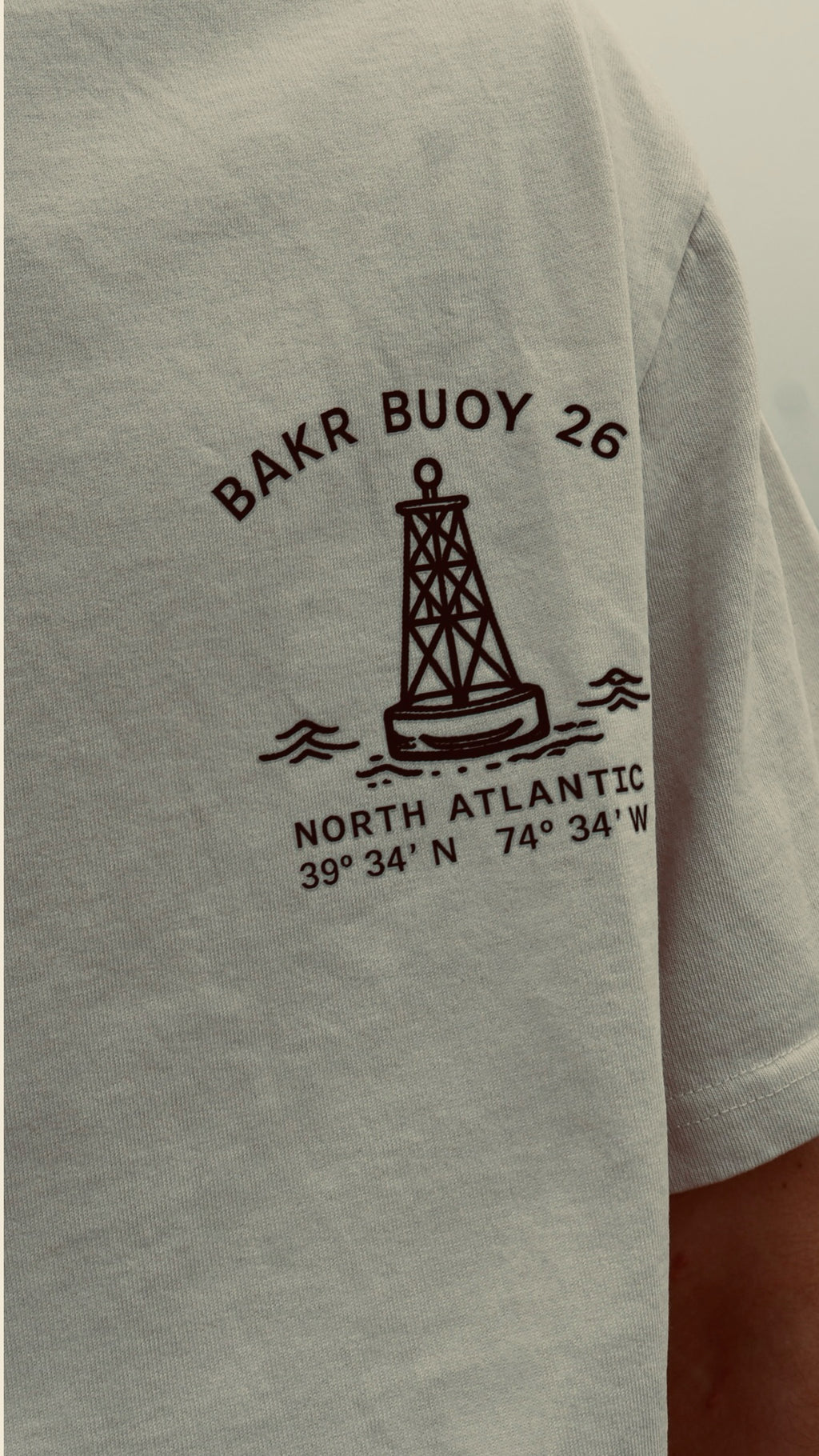 BAKR Marine Forecast Heavy Tee — Bone