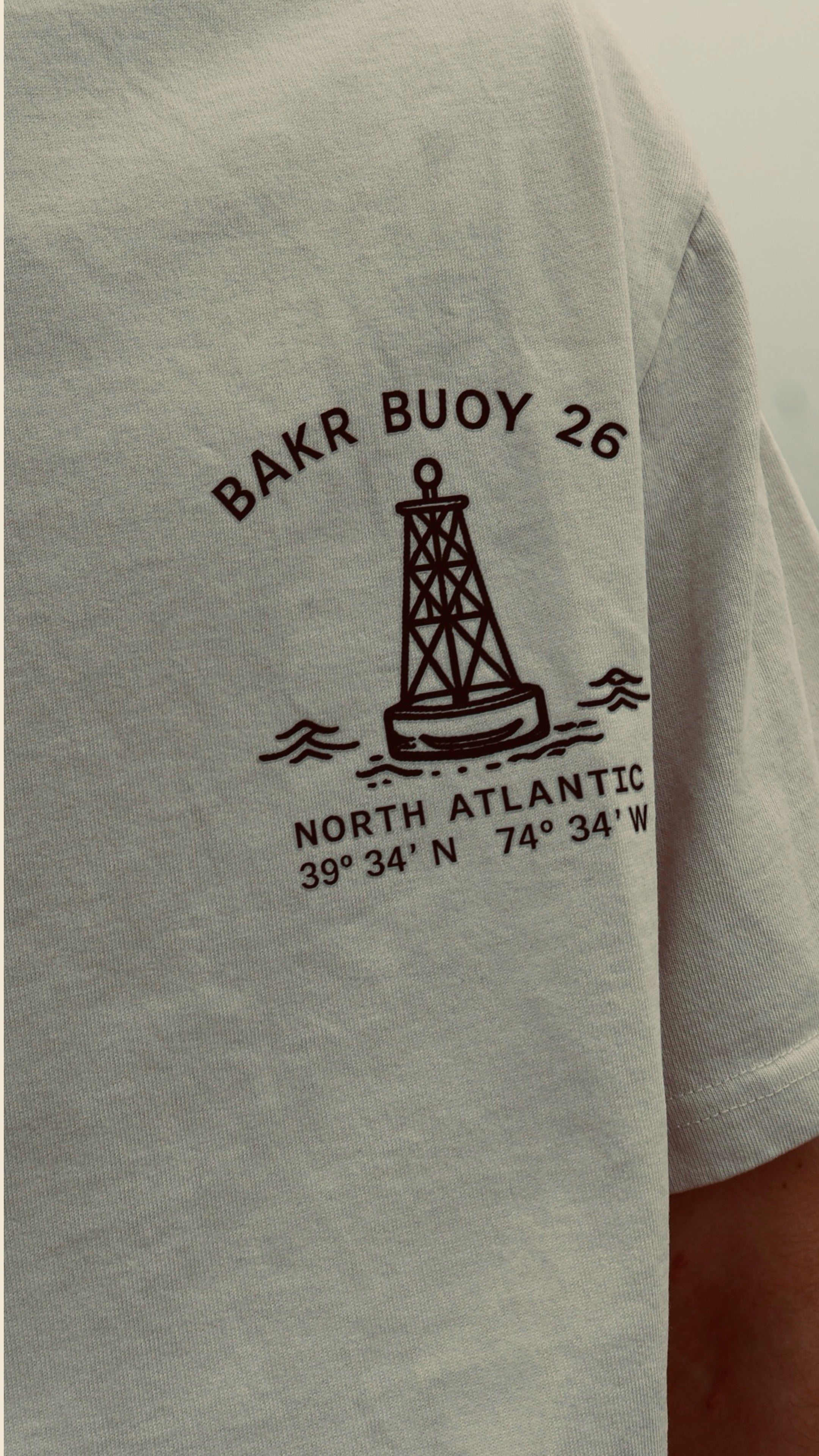 BAKR Marine Forecast Heavy Tee — Bone